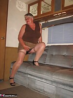 nude old woman and men together